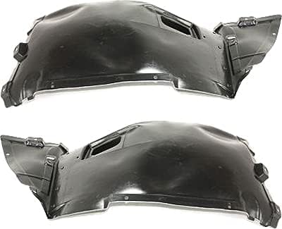 Set of 2 Front Fender Liner Left Driver & Right Passenger Side Direct Replacement Compatible with 2007-2013 BMW 3-Series BM1251120 BM1250120 51717154416 51717154415
