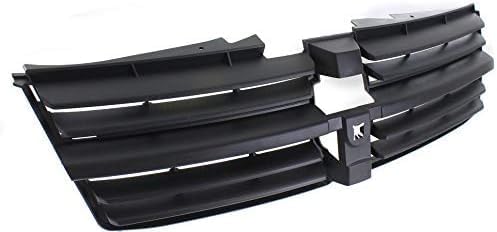 Front Grille Textured Dark Gray Shell And Insert Plastic Direct Replacement Compatible With 2008-2010 Dodge Grand Caravan CH1200310 5113126AA