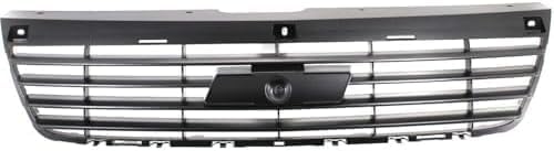 Front Bumper Upper Grille Shell And Insert & Molding Chrome Plastic Direct Replacement Compatible With 2006-2008 Chevrolet Malibu GM1200558 GM1210110 15266336 15853884