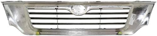 Front Grille Assembly Chrome Shell With Primed Insert Plastic Direct Replacement Compatible With 1998-2000 Mazda Pickup MA1200154 1F0150710