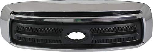 Front Grille Assembly Chrome Shell And Textured Insert Plastic Direct Replacement Compatible With 2010-2013 Toyota Tundra TO1200337 531000C230