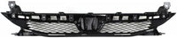 Front Bumper Cover + Grille Primed Shell and Insert Plastic Direct Replacement Compatible With 2009-2011 Honda Civic HO1000266 HO1200198 04711SNAA90ZZ 71121SNAA50