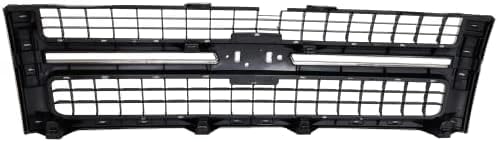 Front Grille Chrome Shell With Textured Insert Direct Replacement Compatible With 2007-2010 Chevrolet Silverado 2500 3500HD GM1200608 25825521