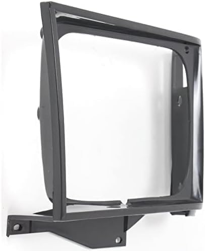 Set Of 2 Front Head Light Door Bezel Primed Left Driver & Right Passenger Side Direct Replacement Compatible With 1982-1990 S10 Pickup GM2513127 GM2512127 15653682 15653681