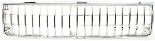 Front Grille Chrome Shell And Insert Direct Replacement Compatible With 1986-1990 Chevrolet Caprice GM1200133 14081651