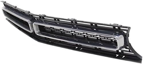 Front Grille Textured Shell And Insert With Chrome Molding Direct Replacement Compatible With 2015-2022 Dodge Challenger CH1200389 68259754AD
