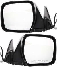 Set Of 2 Front Power Mirror Manual Folding Non-Heated Primed Right & Left Side Direct Replacement Compatible With 1990-1997 Toyota Land Cruiser / 1996-1997 Lexus LX450 TO1320146