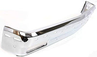 Front Bumper Face Bar Chrome Steel With Molding Holes Direct Replacement Compatible With 1991-1994 Chevrolet S10 / Blazer / 1991 GMC S15 Jimmy / 1991-1993 GMC Sonoma GM1002173