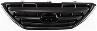 Front Grille Chrome Shell With Primed Insert Plastic Direct Replacement Compatible With 2004-2006 Hyundai Elantra HY1200140 863602D500