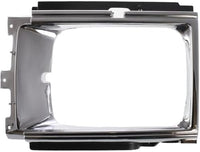 Set Of 2 Front Headlight Door Bezel Chrome Plastic Right Passenger & Left Driver Side Direct Replacement Compatible With 1984-1986 Toyota 4Runner / Pickup TO2513102 TO2512102