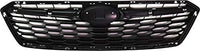 Front Grille Assembly Textured Black Shell And Insert Plastic Direct Replacement Compatible With 2017-2019 Subaru Impreza SU1200170 91122FL00B