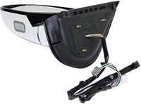 Front Power Mirror Non-Towing Folding Heated Chrome Body With Primed Cap Left Driver Side Direct Replacement Compatible With 2007-2014 Cadillac Escalade 25831078