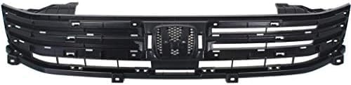 Front Bumper Upper Grille Primed Shell And Insert Plastic Direct Replacement Compatible With 2010-2011 Honda Insight HO1200208 71121TM8G01
