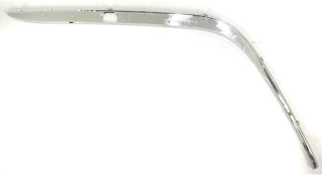 Front Bumper Outer Cover Molding Chrome Left Driver Side Direct Replacement Compatible With 1995-2007 BMW 7-Series BM1046104 51118168105