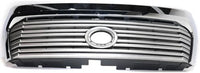 Front Grille Painted Silver Shell & Gray Insert With Chrome Molding Direct Replacement Compatible With 2014-2017 Toyota Tundra TO1200374 531000C310