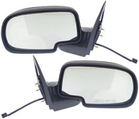 Set Of 2 Front Mirrors Primed Non-Towing Manual Folding Non-Heated Left Driver & Right Passenger Side Direct Replacement Compatible With 1999-2002 Chevrolet Silverado/GMC Sierra
