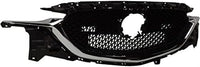 Front Grille Assembly Textured Gray With Chrome Molding Plastic Direct Replacement Compatible With 2017-2021 Mazda CX-5 MA1200215 KB8D50710J