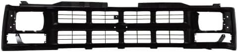 Front Grille Painted Silver Gray Shell And Cross Bar Insert Direct Replacement Compatible With 1994-2000 GMC C/K Series / 1994-1999 Suburban GM1200358 15709236