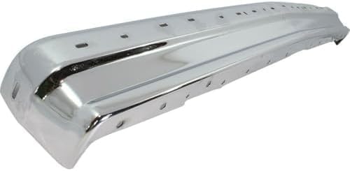 Rear Bumper Face Bar Chrome Steel With Molding Holes Direct Replacement Compatible With 1980-1990 Chevrolet Caprice GM1102132 14008748