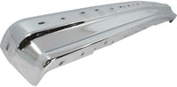 Rear Bumper Face Bar Chrome Steel With Molding Holes Direct Replacement Compatible With 1980-1990 Chevrolet Caprice GM1102132 14008748