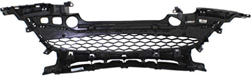 Front Bumper Grille Textured Gray Plastic Direct Replacement Compatible With 2012-2013 Mazda 3 MA1036116 BGV4501T1B