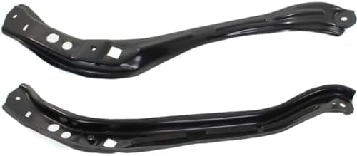 Set Of 2 Front Radiator Support Upper Tie Bar Steel Left Driver & Right Passenger Side Direct Replacement Compatible With 2007-2012 Toyota Yaris TO1225303 TO1225304