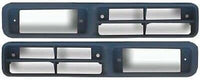 Front Bumper + End Caps Chrome Steel + Fog Lamp Moldings Bezel Primed Right Passenger & Left Driver Side Direct Replacement Compatible With 1993-1996 Nissan Pickup NI1002101 NI1005134