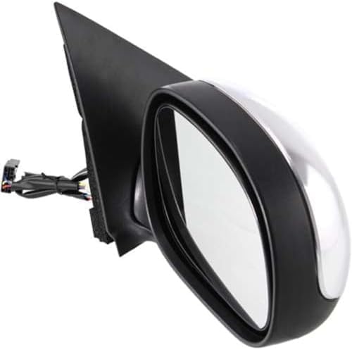 Set of 2 Front Power Mirror Manual Folding Non-Heated Chrome Right Passenger & Left Driver Side Direct Replacement Compatible With 1997-1999 Ford F-250/1997-2004 F-150 FO1320138