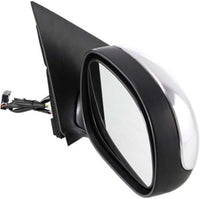 Set of 2 Front Power Mirror Manual Folding Non-Heated Chrome Right Passenger & Left Driver Side Direct Replacement Compatible With 1997-1999 Ford F-250/1997-2004 F-150 FO1320138