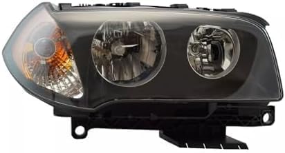 Front Head Light Assembly Halogen Right Passenger Side Direct Replacement Compatible With 2004-2006 BMW X3 BM2503139 63123418424