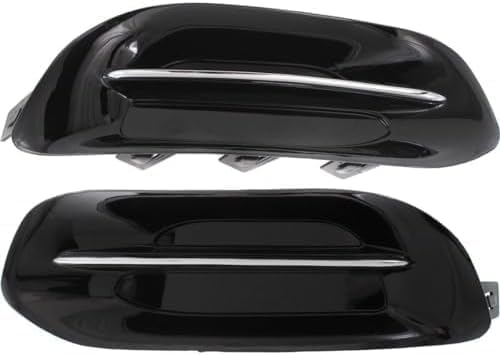 Set Of 2 Front Fog Light Cover With Chrome Trim Right Passenger & Left Driver Side Direct Replacement Compatible With 2013-2014 Dodge Dart CH1039142 CH1038142 68163980AA 68163981AA
