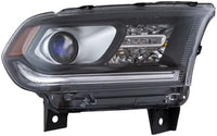Set Of 2 Front Head Light Assembly With Black Interior Halogen Right Passenger & Left Driver Side Direct Replacement Compatible With 2014-2017 Dodge Durango CH2503255 CH2502255