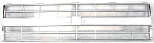 Front Grille Argent Shell And Insert With Molding Holes Direct Replacement Compatible With 1985-1988 Chevrolet C/K Series GM1200140 15554911