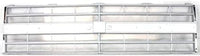 Front Grille Argent Shell And Insert With Molding Holes Direct Replacement Compatible With 1985-1988 Chevrolet C/K Series GM1200140 15554911