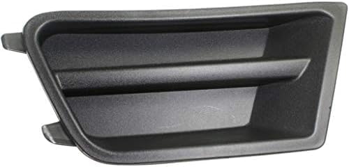Set Of 2 Front Fog Lamp Cover Textured Without Fog Lights Hole Left Driver & Right Passenger Side Direct Replacement Compatible With 2010-2012 Ford Mustang FO1039137 FO1038137