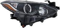 Front Head Light Assembly Plastic Right Passenger Side Direct Replacement Compatible With 2014-2016 Mazda 3 MA2503144 BPW1510K0
