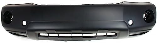 Front Bumper Cover With Fog Light Holes Primed Plastic Direct Replacement Compatible With 2004-2007 Toyota Highlander TO1000278 5211948917