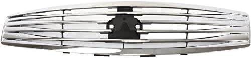 Front Grille Chrome Shell And Insert Plastic Direct Replacement Compatible With 2009 Infiniti G37 / 2007-2008 G35 IN1200116 62070JK60B