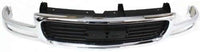 Front Grille Chrome Shell/Painted Black Insert Direct Replacement Compatible With 1999-2002 GMC Sierra 1500 2500/2000-2006 Yukon GM1200430 19130787