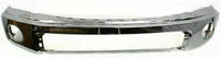 Front Bumper Chrome Steel Without Parking Aid Sensor Holes + Mounting Arm Brackets Left & Right Side Direct Replacement Compatible With 2007-2013 Toyota Tundra TO1002182 TO1067166
