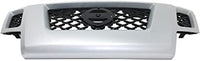 Front Grille Painted Silver Shell With Gray Insert Plastic Direct Replacement Compatible With 2009-2013 Nissan Xterra NI1200241 62310ZL00A