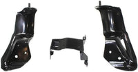 Front Bumper Steel Primed Without Bracket + Upper Cover + Lower Valance Air Deflector Textured Gray + Set Of 3 Bracket Direct Replacement Compatible With 2000-2006 Chevrolet Tahoe