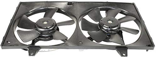 Front Radiator Cooling Dual Fan Plastic Direct Replacement Compatible with 1995-1999 Nissan Maxima / 1996-1999 Infiniti I30 IN3115101 NI3115103 NI3115109 214812L700 214813L900