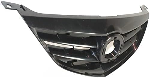 Front Grille Primed Shell And Horizontal Bar Insert Plastic Direct Replacement Compatible With 2003-2005 Mazda 6 MA1200173 GM9A50711ACC