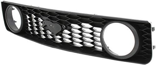 Front Bumper Upper & Lower Grille Textured Black Shell And Insert Plastic Direct Replacement Compatible With 2005-2009 Ford Mustang FO1200422 FO1036114 6R3Z8200BA 7R3Z17K945BA