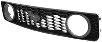 Front Bumper Upper & Lower Grille Textured Black Shell And Insert Plastic Direct Replacement Compatible With 2005-2009 Ford Mustang FO1200422 FO1036114 6R3Z8200BA 7R3Z17K945BA