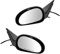 Set of 2 Front Power Mirror Non-Folding And Heated Textured Right Passenger & Left Driver Side Direct Replacement Compatible With 1999-2004 Ford Mustang FO1320171 FO1321171