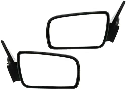 Set of 2 Front Power Mirrors Non-Folding & Heated Textured Left Driver & Right Passenger Side Direct Replacement Compatible With 2005-2009 Ford Mustang FO1320243 FO1321243 6R3Z17683AA