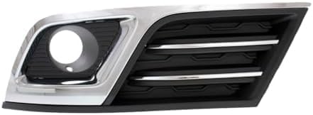Set Of 2 Front Fog Light Moldings Textured Plastic With Chrome Trim Left Driver & Right Passenger Side Direct Replacement Compatible With 2013-2017 Chevrolet Traverse