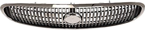 Front Grille Chrome Shell With Primed Insert Plastic Direct Replacement Compatible With 1997-1999 Buick LeSabre GM1200394 25625903